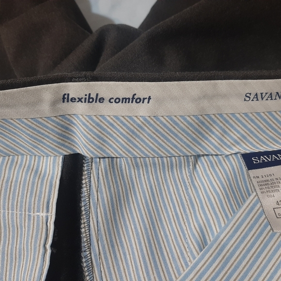 Mens Savane Gray Dress Pants 42 X 30 - Picture 5 of 6